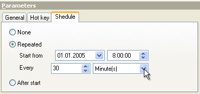 Set task schedule