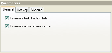 White Backup Task parameters